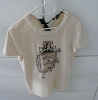 Hallhuber T-Shirt Flakon-Print Paris Perlenkragen creme beige M Nordrhein-Westfalen - Hagen Vorschau