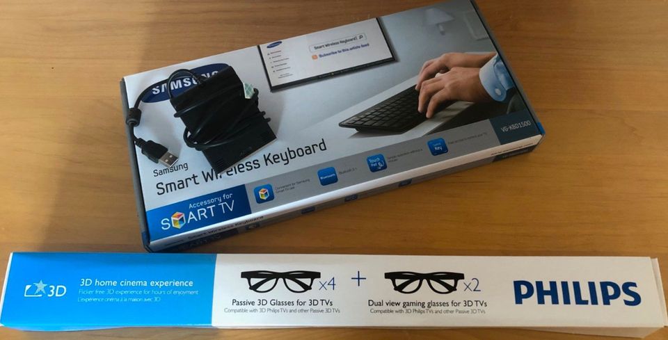 Samsung Smart Keyboard TV Kamera und 6x Philips 3D Brillen in Ilshofen