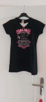 Longshirt Shirt kurzarm schwarz weiß pink 158 164 C&A Thüringen - Tüttleben Vorschau
