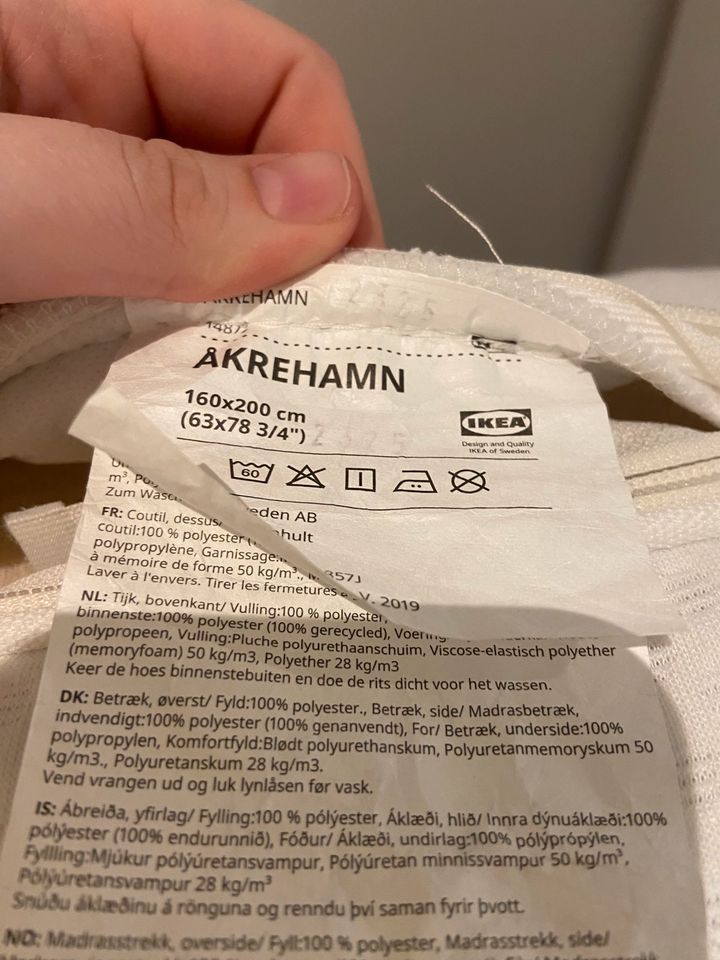 IKEA Matratze Akrehamn mittelfest 160×200 in Berlin
