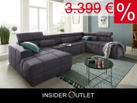 Wohnlandschaft 359cm Grau Microfaser Brandon U-Form Sofa Couch Köln - Ehrenfeld Vorschau