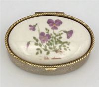 Vintage Pillendose Schmuckbox Alpen Veilchen Blumen Schatulle RAR Schwerin - Altstadt Vorschau