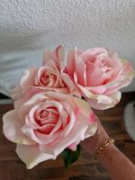 Seidenblumen Kunstblumen Rosen 3 Stück rosa Düsseldorf - Hassels Vorschau