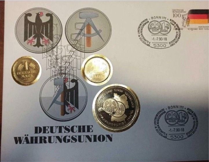 Numisbrief/ Münzbrief Deutsche Währungsunion 1990 Neu in Halberstadt