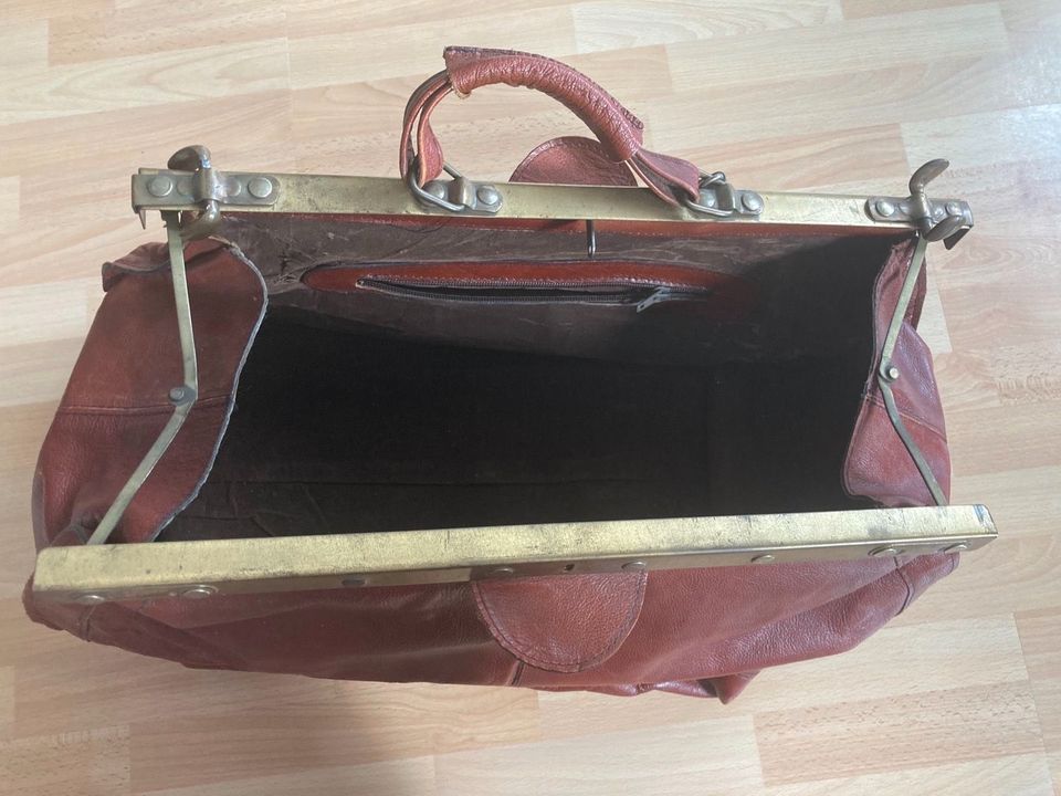 Antike Arzttasche Weekender Reisetasche Leder Vintage in Düsseldorf