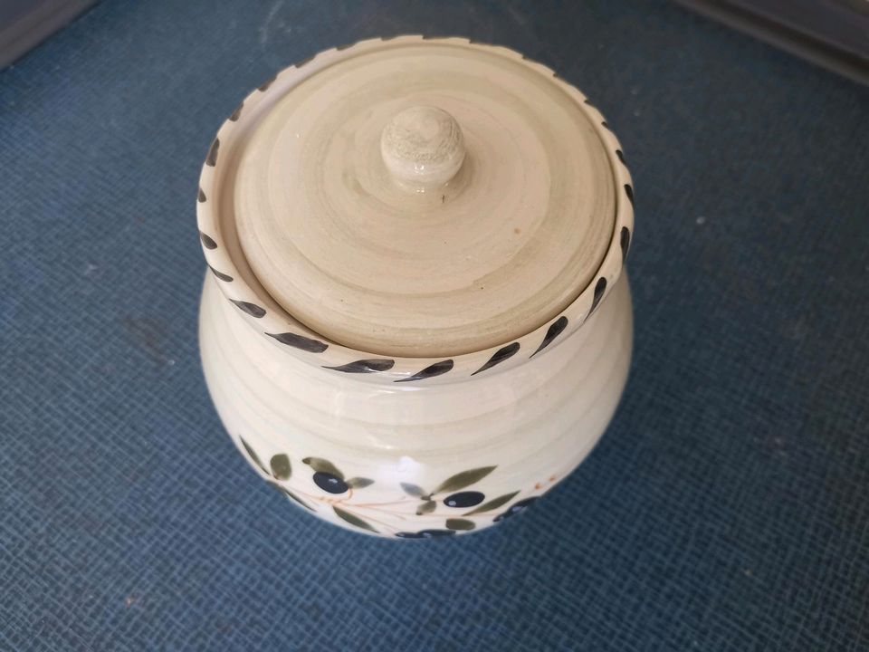 Zwiebel- Knoblauch- Kartoffeltopf Keramik vintage Sammlerstück in Bad Homburg