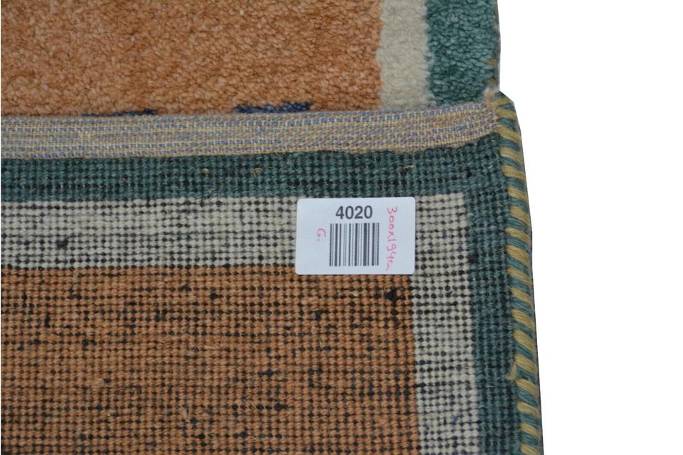 N4020 Handgeknüpfter Perser Teppich Gabbeh Loribaft Wolle Grün in Sarzbüttel