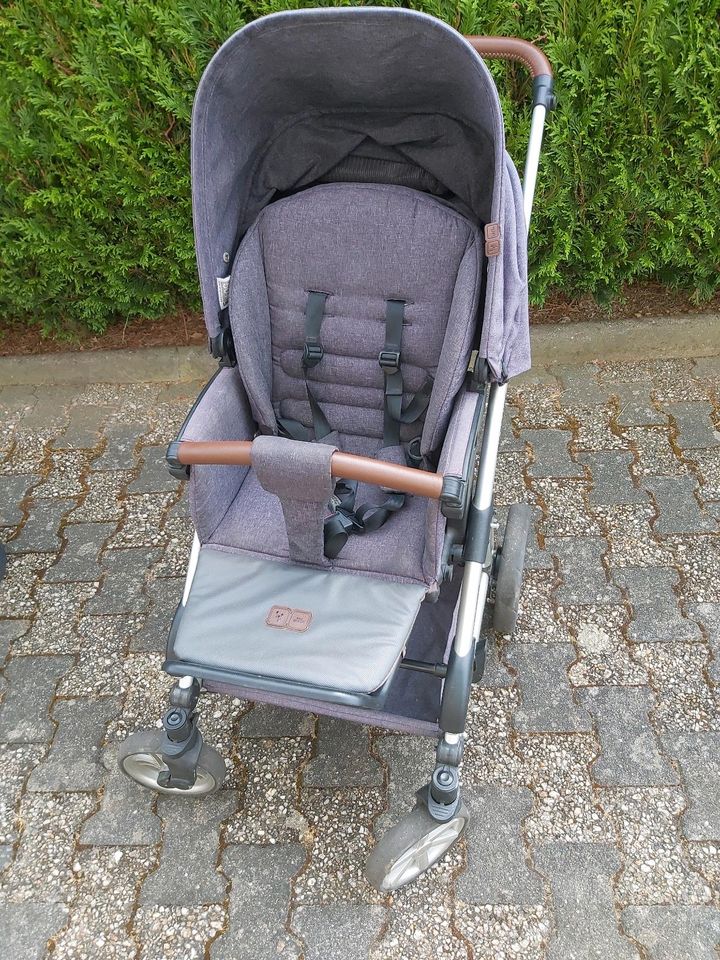 Abc design turbo 4 Kinderwagen mit Wanne / Buggy grau in Geisenheim