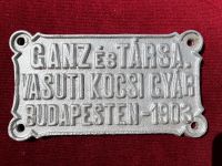 Eisenbahn-Schild antik Guss-Eisen Ungarn Budapest, 18,5 x 10 cm Friedrichshain-Kreuzberg - Kreuzberg Vorschau