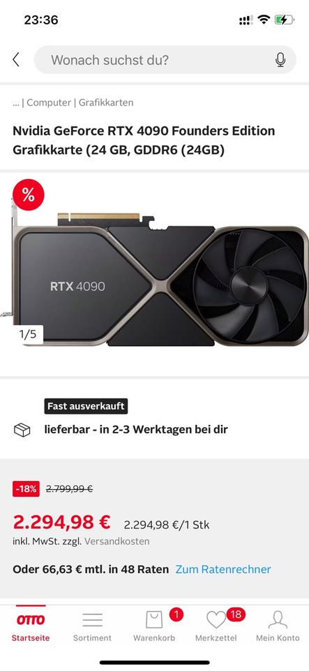 NVIDIA RTX 4090 Founders Edition 24GB VRAM 1 Monate alt wie neu in Aachen