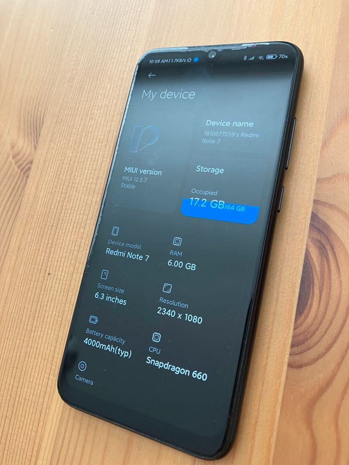 Xiaomi Redmi Note 7, 6GB RAM, 64GB Speicher, top-Zustand ENGLISCH in Much