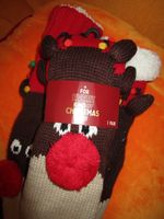 Hausschuhe Weihnachtssocken Hüttenschuhe Rudolph socks Pankow - Weissensee Vorschau