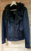 Jacke von Guess Gr 42 mit Fellimitat und Nieten Bayern - Weitramsdorf Vorschau