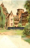 AK Künstlerkarte Heidelberg Schlosshof von Edgar Meyer Baden-Württemberg - Stutzenklinge Vorschau