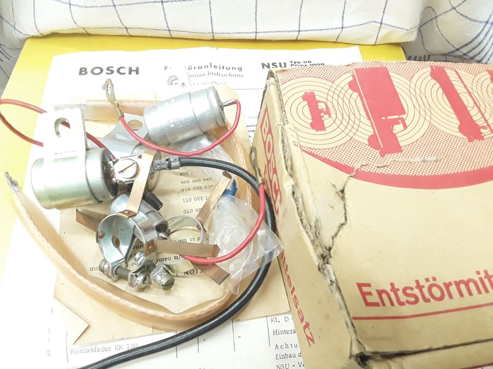 Oldtimer Entstörmittelsatz BOSCH für Radio Entsörungssatz,UKW MW in Kreuzau