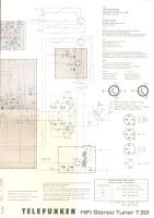 Telefunken HiFi Stereo Tuner T 201 Originalschaltplan Nordrhein-Westfalen - Höxter Vorschau
