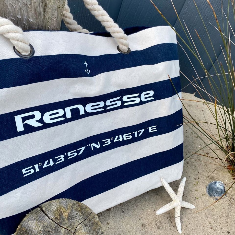 ╳ Strandtasche „Koordinaten“ ╳ Renesse / Sylt * Made with love in Viersen