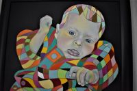 CLAUDIA SCHWARZ Kind auf Leinwand Baby Bild Gemälde Kunst Druck Baden-Württemberg - Mosbach Vorschau