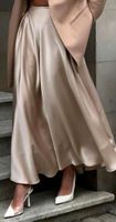 Abendkleid Satin Rock gold beige Sommer Glanz NEU L Hochzeit Niedersachsen - Steinkirchen Vorschau