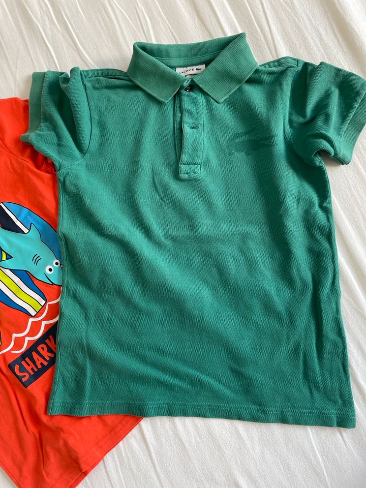 Jungen Paket: Shorts+ T Shirt+ Lacoste Poloshirt Gr.116/122 in Hagen