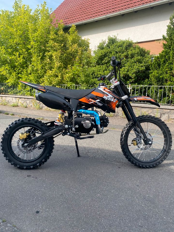 Pit Bike 125ccm KXD NEU Cross 17/14 Zoll Dirtbike Pitbike Tiger in Aschaffenburg