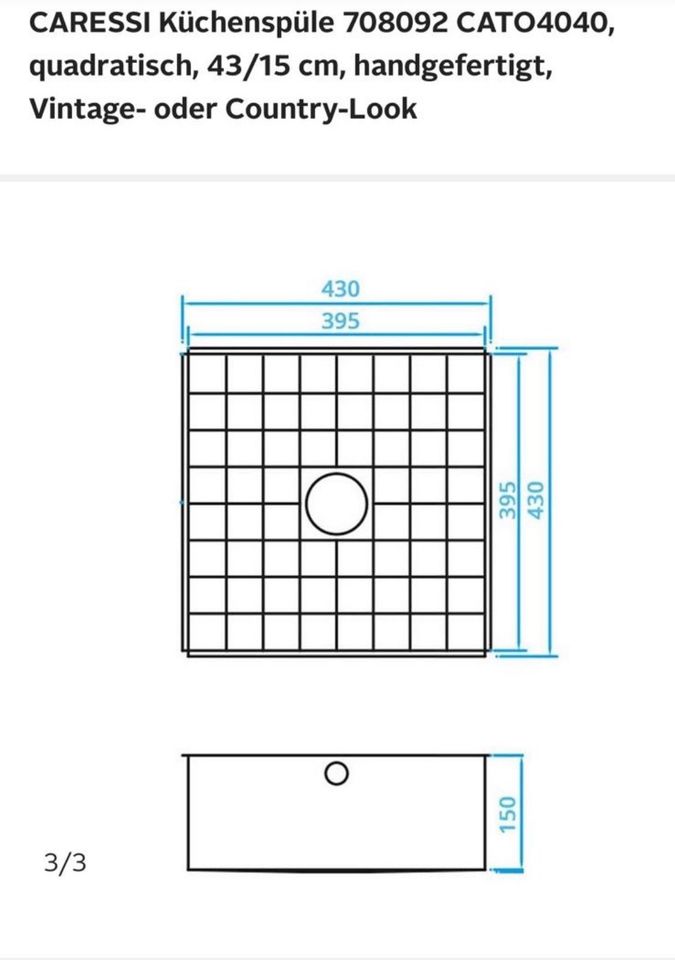 Caressi unterbau Spüle in Chieming