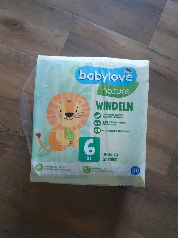 Babylove nature Windeln Größe 6 in Kusterdingen