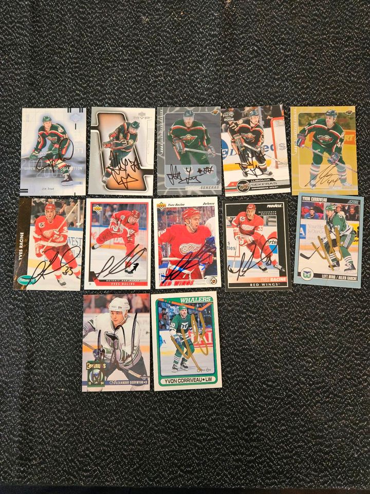 Autogramme Eishockey NHL Montreal Minnesota Detroit Hartford in Berlin