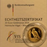 Gold! 20€ Wanderfalke 2019, Bst. J (A auf Anfrage) Düsseldorf - Pempelfort Vorschau