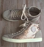 PAUL GREEN Pailletten Sneaker Schuhe - 37,5 - grau silber Nordrhein-Westfalen - Neuss Vorschau