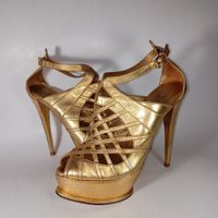 Anna Dello Russo, H&M, seltene High Heels, gold, Lackleder Lübeck - St. Lorenz Nord Vorschau