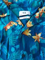 Herrenhemd Kurzarm Hawaihemd/ Gr. L / blau gelb / Print Blumen Sachsen-Anhalt - Halle Vorschau