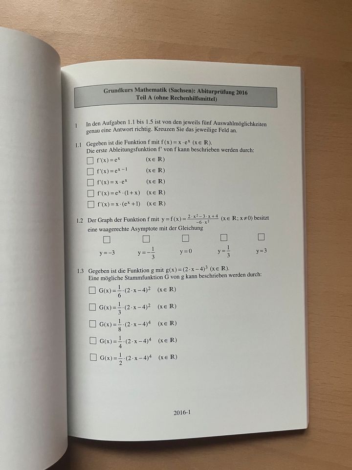 Mathematik GK Abitur 2023 Sachsen Stark in Großweitzschen