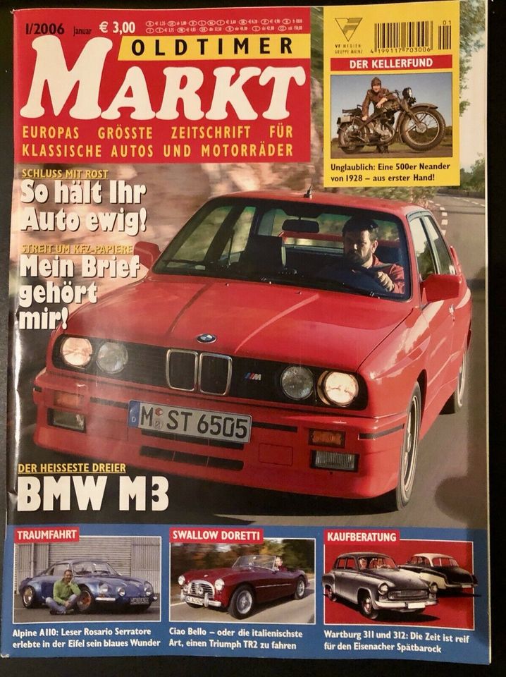 Oldtimer Markt 1/2006 Renault Alpine A110 Mitsubishi Colt BMW M3 in Essen