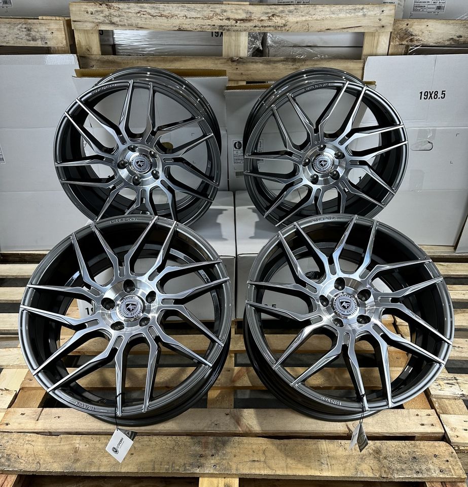 Artform AF802 19 Zoll Felgen für VW Golf 5 6 7 8 Passat Scirocco Arteon Phaeton Sharan GTI GTD GTE egolf 6R 7R 8R B5 B6 B7 B8 CC 3C 13 R 3H 3D 7N Sommerräder Winterräder grau poliert Reifen Volkswagen in Neckarsulm