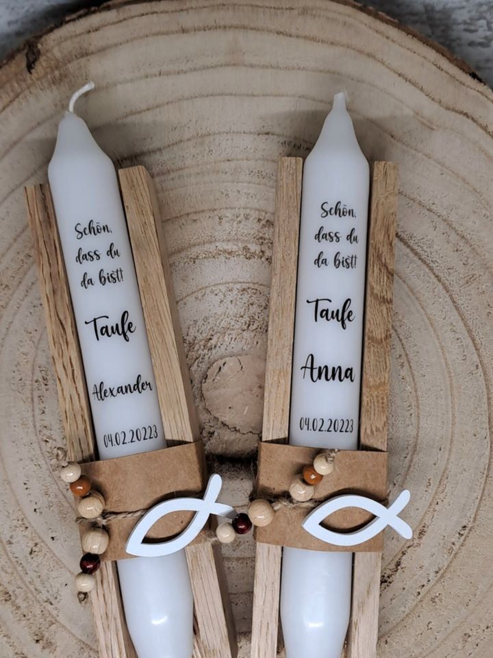 Gastgeschenk Kerze Taufe, Kommunion, Hochzeit in Oberbettingen