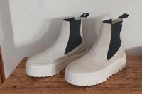 Puma Stiefeletten Chelsea boots echtleder Weiß creme 37 Bayern - Bergrheinfeld Vorschau
