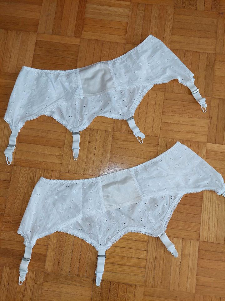 Vintage Rar 2 × Ulla Dessous Hüftgürtel Strumpfhalter Gr.102 Weiß in Augsburg