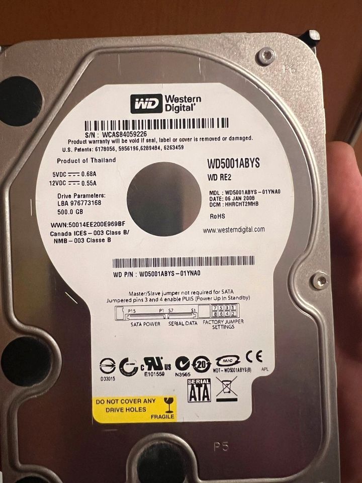 Festplatte HDD 500GB SATA WD Server / Enterprise in Mintraching