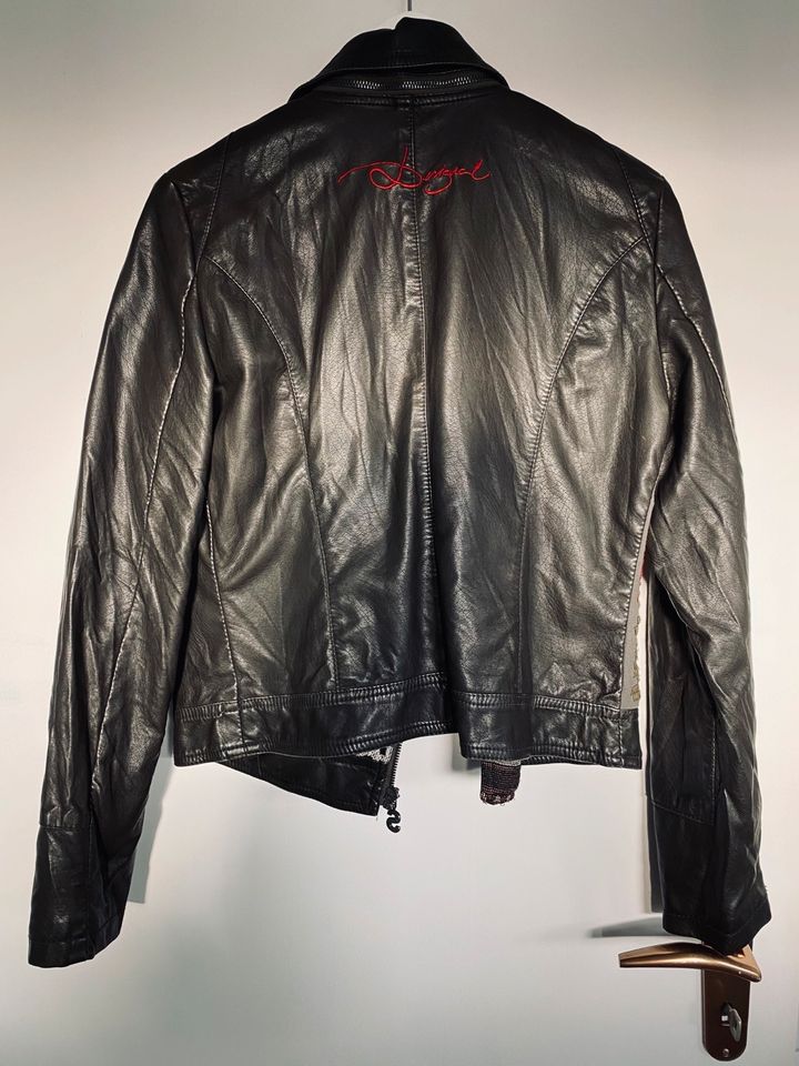 Lederjacke von Desigual - Gr. 38/40 Braun - Biker Style in Havixbeck