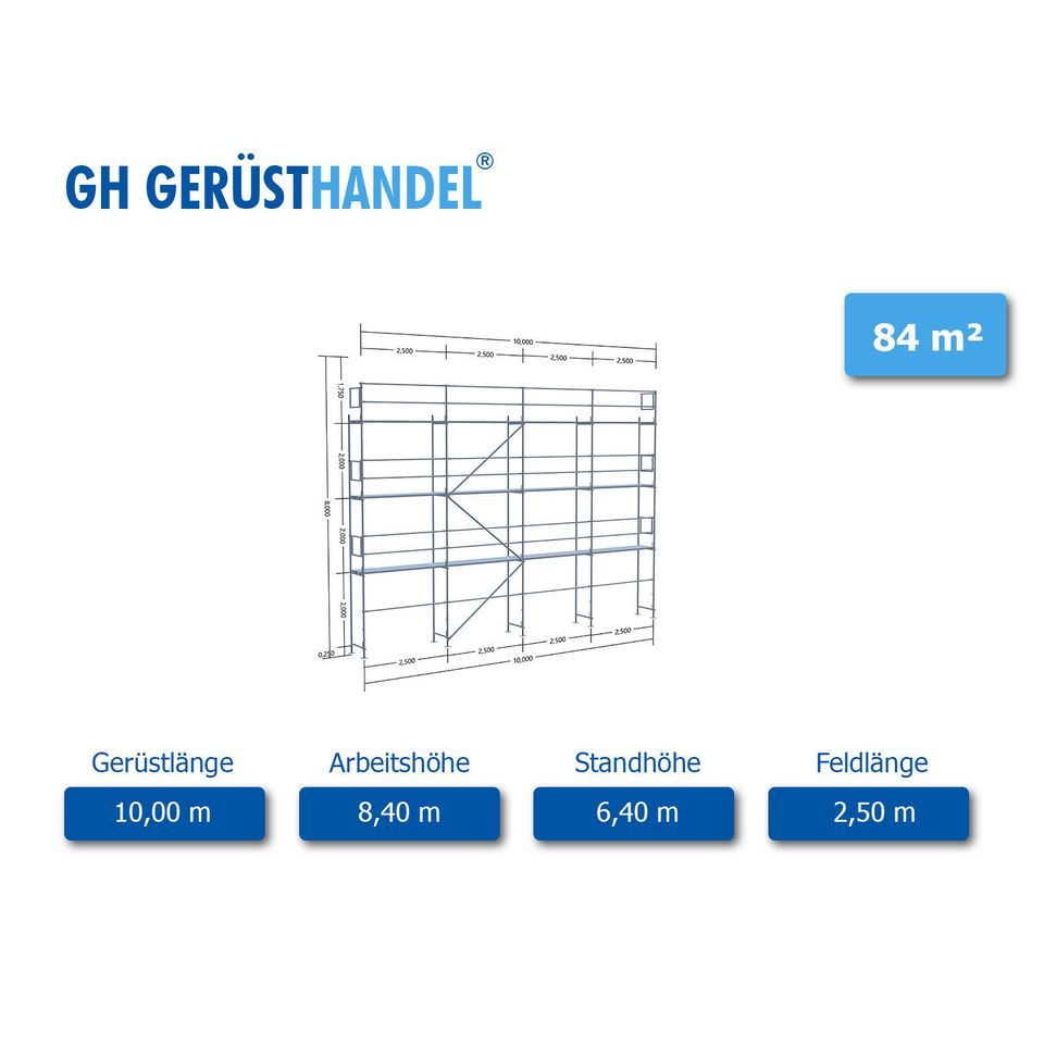 Gebrauchtes Gerüst kaufen ca. 84 m² SL70 Plettac Baugerüst in Vöhringen