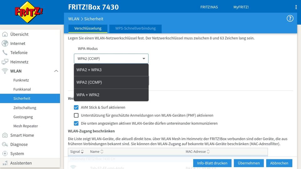 Fritzbox 7430  V2 Mesh 7.31 ADSL / VDSL Router , Repeater WPA3 in Oschersleben (Bode)