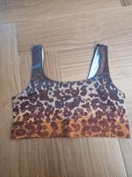 H&M Sport L XL Top Bra BH Gym Neu Leo Animal Print Fitness Top Hessen - Rotenburg Vorschau