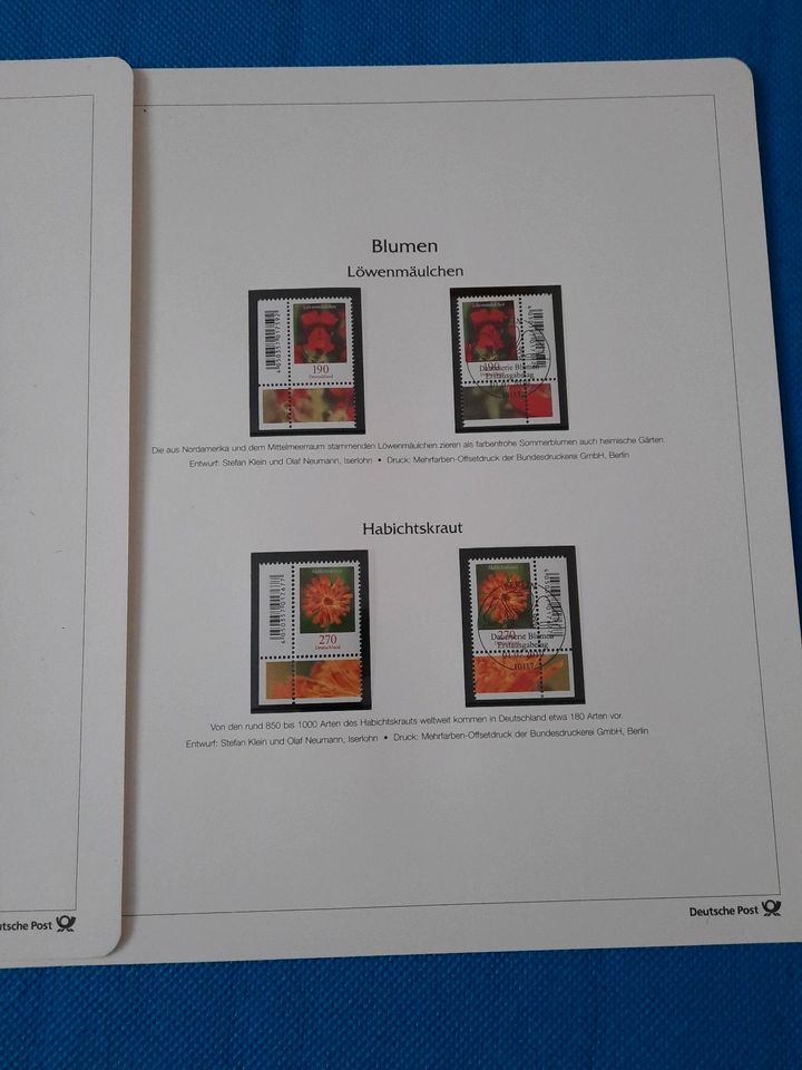 3 Briefmarkenblätter Blumen 2019 in Perleberg