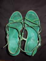 Leder-Riemchensandalen , smaragdgrün, mit Wedges-Absatz, HEINE Sachsen - Plauen Vorschau
