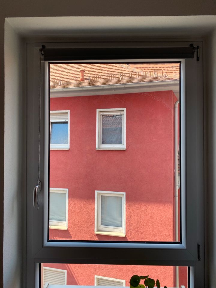 Fenster Rollo Rollvorhang Verdunkelung grau top Zustand in Würzburg