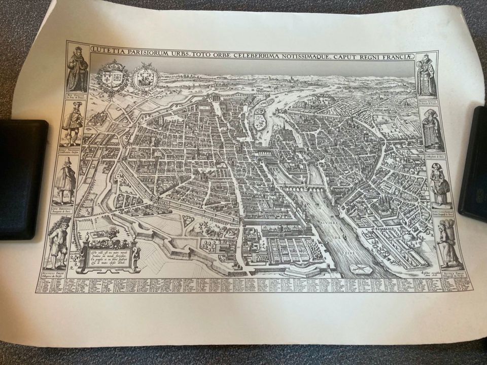 Kunstdruck Stadtansicht Paris 1618 in Lübeck
