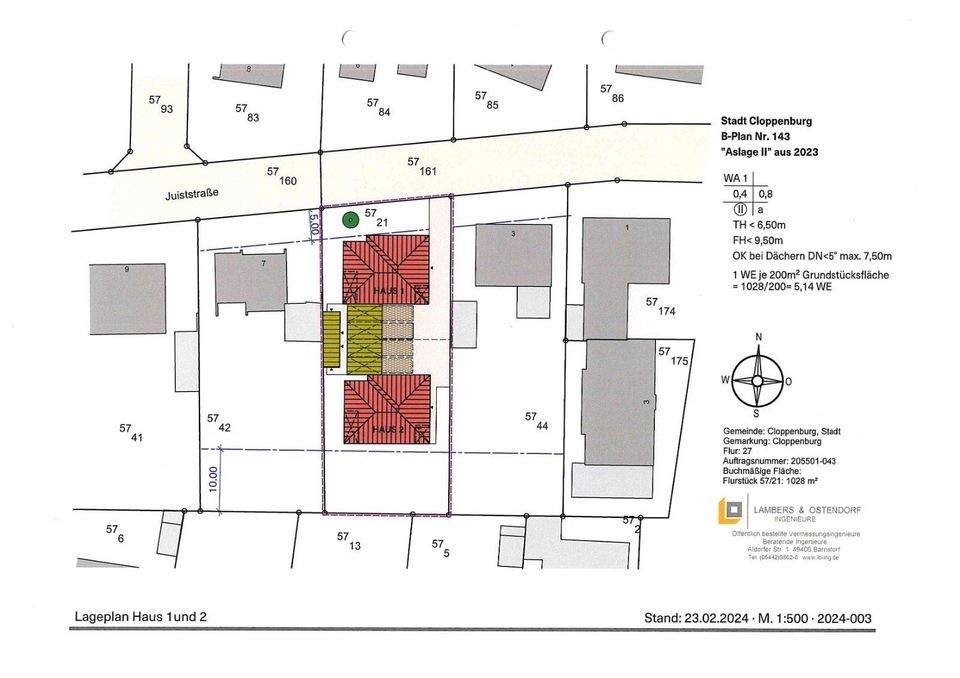 Geräumige 3-Zi-Neubau-EG-ETW (Nr. 1) in ruhiger Wohnlage von Cloppenburg gelegen in Cloppenburg