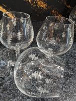 Gläser - Cognac-Schwenker - 3x - geschliffen - Retro vintage Bielefeld - Brackwede Vorschau