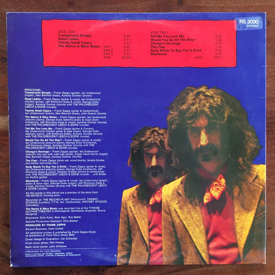 Frank Zappa „Chunga‘s Revenge“ LP Sehr guter Zustand in Oldenburg